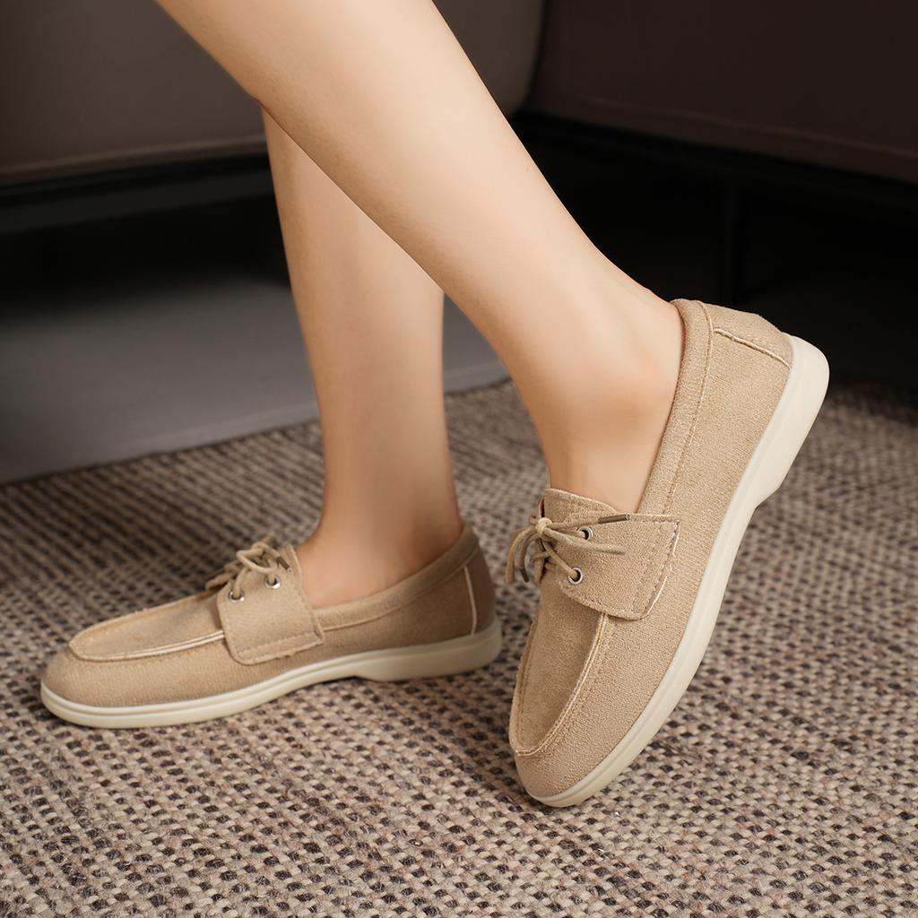 Soft Sole Large Size Shoes Spring and Autumn Casual Doudou Shoes Lazy Shoes Non-slip Comfortable Single Shoes Versatile