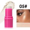 Julystar Makeup Stick, Contour Highlighter Blush Stick for Face, Shimmer High Light Stick, Creamy Natural Face Shaping Contour Brightening Blush Stick