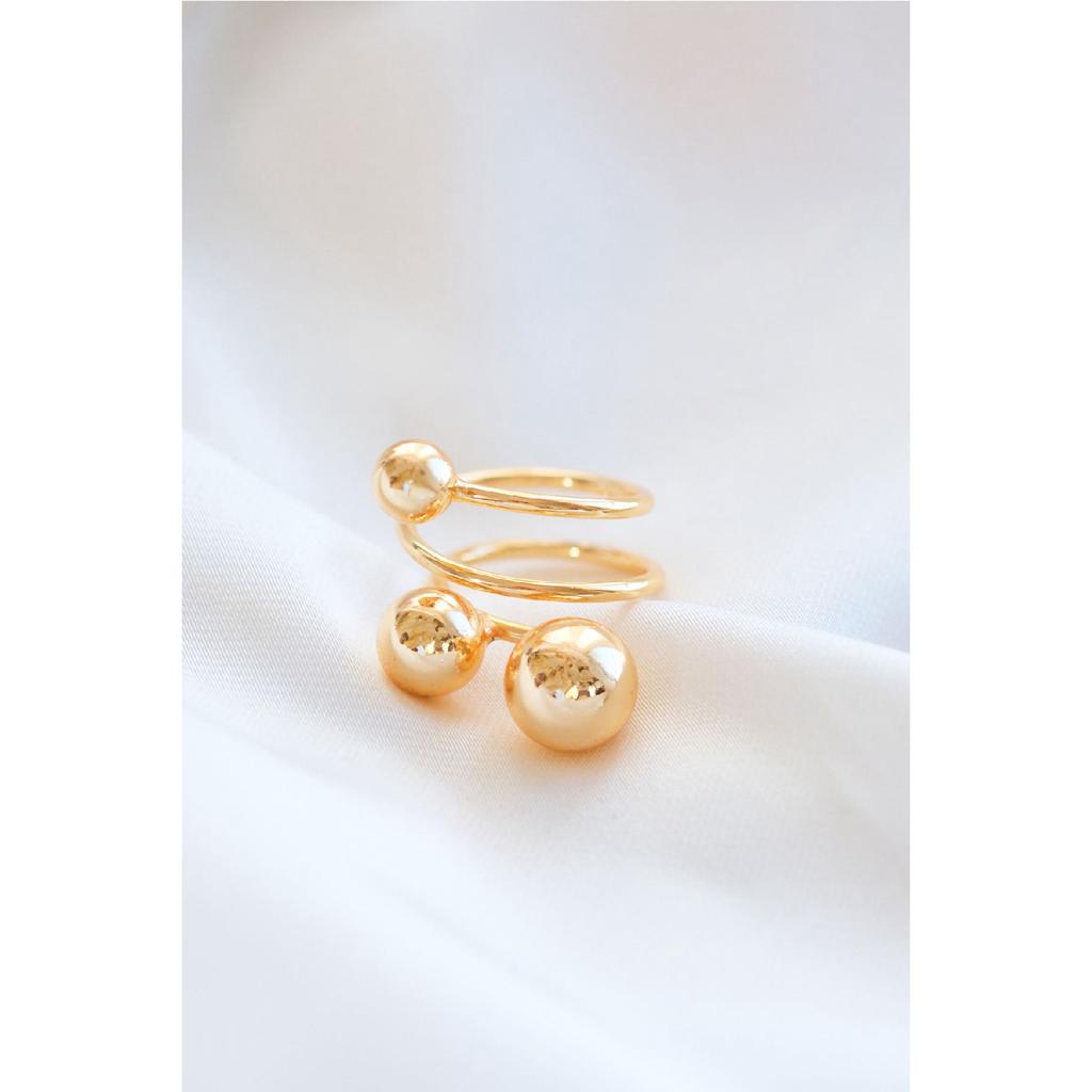 Комплект золотых колец с пузырьками