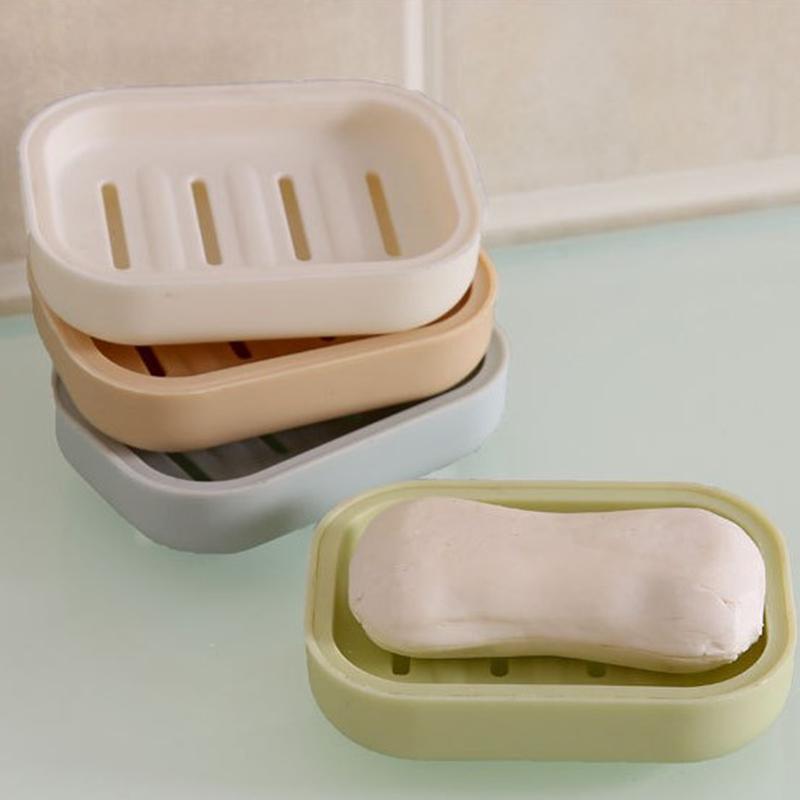 Charm Simple and Generous Double Soap Box Thickened Soap Tray Square Soap Box with Cover Bathroom Home Life Plastic Toilet Multi-function Multi-scene