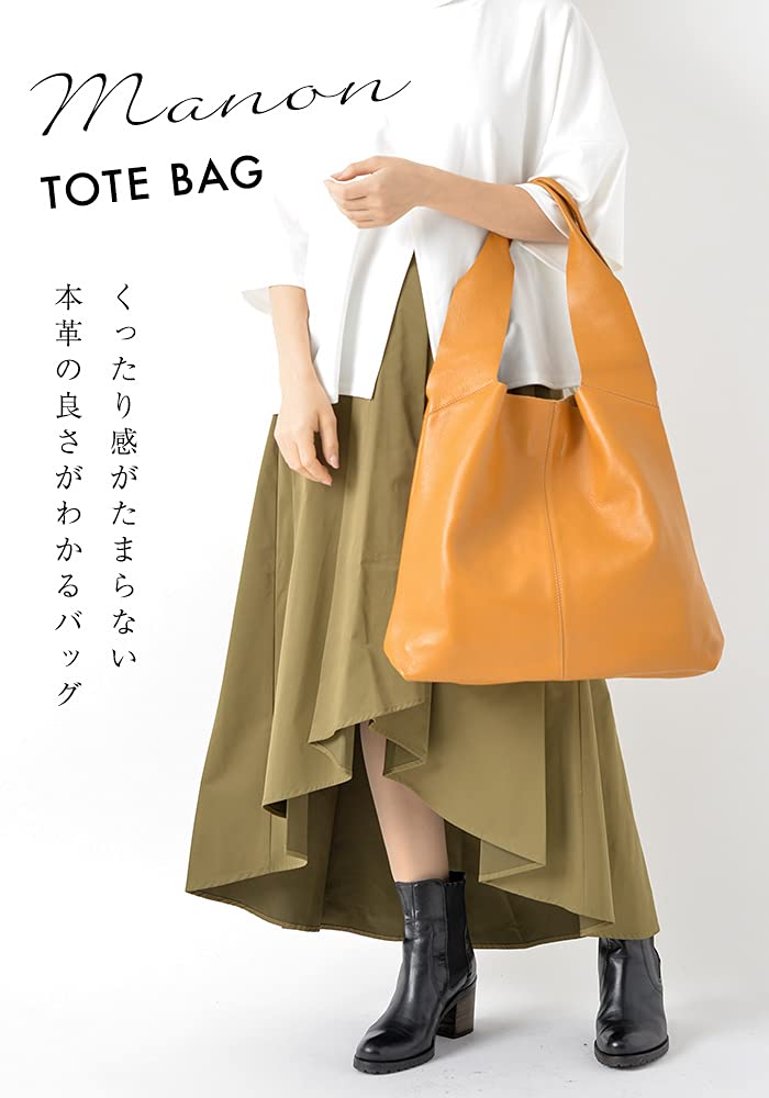 Натуральная кожаная сумка-тоут кожаная большая наплечная сумка A4 Manon Camel [Notre Favorie], женская, сумка, вместимость, сумка,