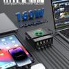 Многопортовая беспроводная зарядная станция 160 Вт с цифровым дисплеем для телефонов и планшетов