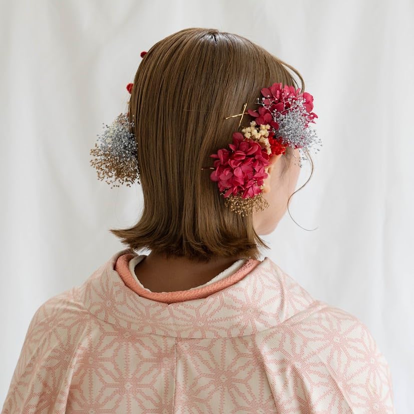 Украшение для волос из сухоцветов hikka DECO Украшение для волос из сухоцветов шпилька для волос свадебная церемония фейерверк фестиваль летний фестиваль фестиваль