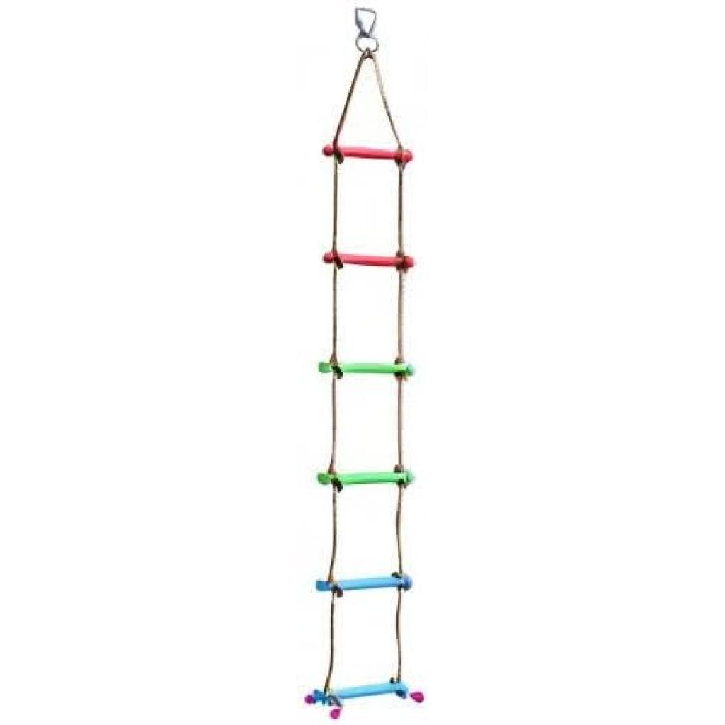 Rainbow Craft 6.6FT Веревка для лазания Лестница ниндзя для детей - Аксессуары для детской полосы препятствий «Воин-ниндзя» - Качели-лестница
