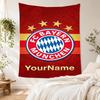 Bayern Munich Personalized Name Tapestry Wall Tapestry Vibrant Fade-Resistant Print Perfect for Home Decor All-Season Use