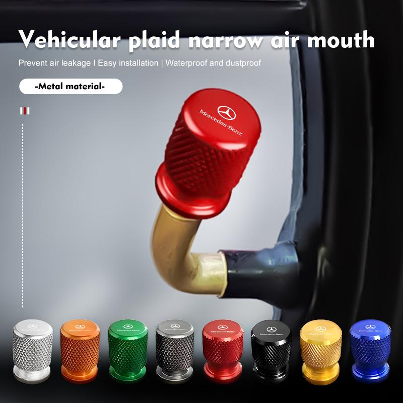 For Mercedes Benz 4pcs Car Wheel Tire Valve Caps Tyre Stem Airdust Waterproof W202 W212 W126 W140 W168 W177 CLS GLE GLC GLS CLA