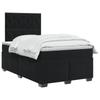 Box Spring Bed with Mattress Black 120 x 190 cm Velvet