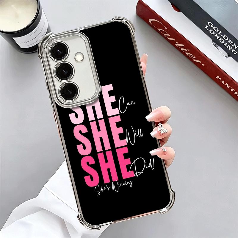 Чехол для телефона Girl Boss Lady с розовым покрытием для Samsung A17 A07 A37 A57 A16 A56 A15 A55 A14 A54 A13 A53 A26 A36 A25 A35 A24 A34 A23 A