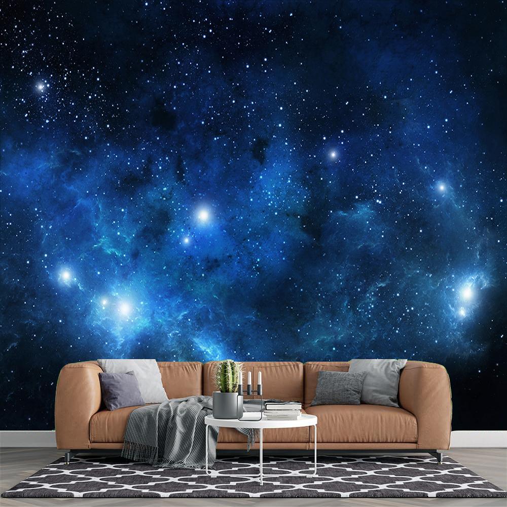 Universe Starry Wallpaper Galaxy Mural Living Room Bedroom For Ceiling Galaxy Cosmic Wall Mural