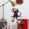 Creative Christmas Atmosphere Little Black Cat Living Room Entrance Decoration Stickers