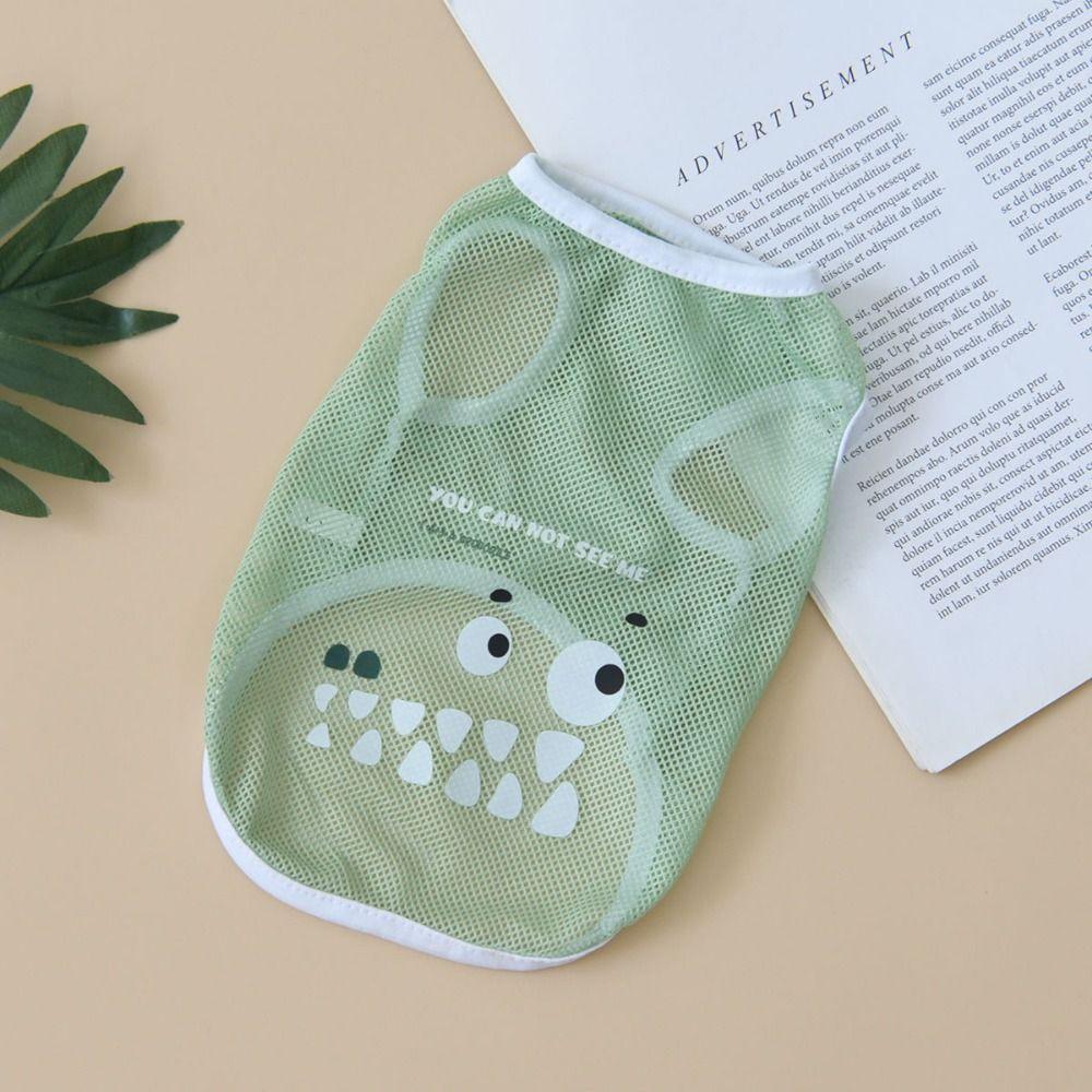 Cartoon Print Cat Thin Vest Breathable Dog Cartoon Printed Vest For Dogs Puppy Cats