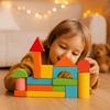 40PCS/SET Colorful Wooden Building Blocks Learning Sensory Early Educational Toys  Preschool
