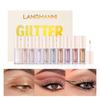 Ten-color Fine Glitter Liquid Eyeliner Set High-gloss Shiny Bright Waterproof Long-lasting Liquid Gift Box Cross-border Makeup