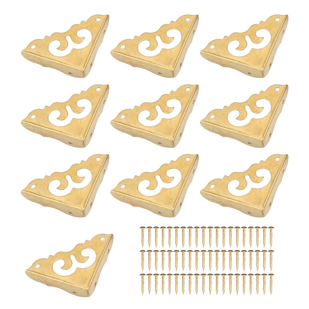 10 шт. металлический уголок-протектор винтажный дизайн элегантный стиль широкое применение прочный латунный уголок