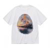 Men's Comfortable Trend Classic T-Shirt Lighthouse In Fingerprint Graphic Tee