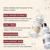 Exfoliating White Rice Essence Facial Barrier Repair Black Rice Extract Gentle Renewal Brightening Hydrating Serum 