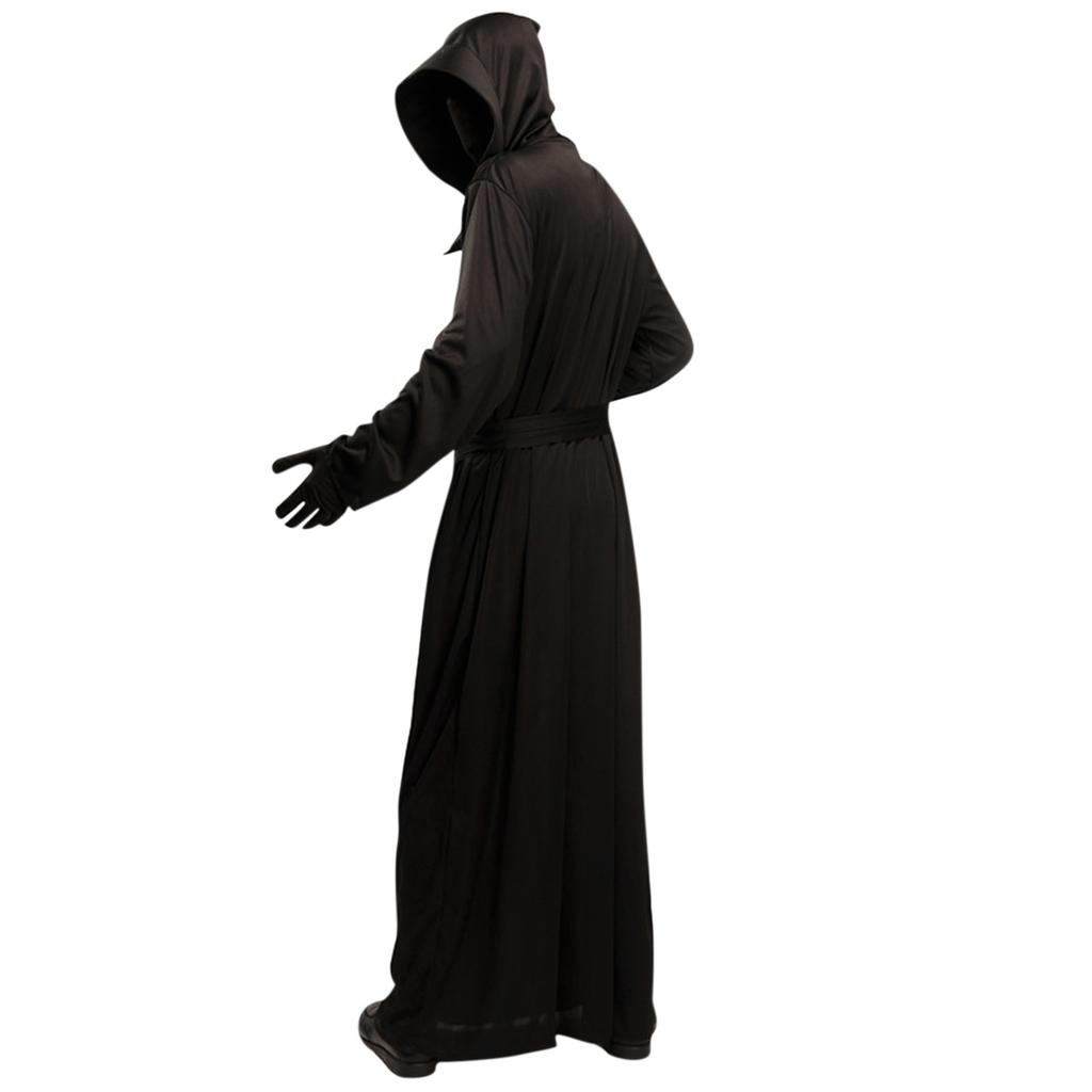 Men's Black Devil Halloween Costume, Ghost Festival Sickle Role Play Costume, Death Stage Performance Costume