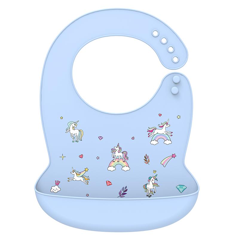 LOFCA 1pc Silicone Bibs For Kids Newborn Baby Bibs Waterproof Silicone Feeding Baby For Toddler Breakfast Feedings Adjustable