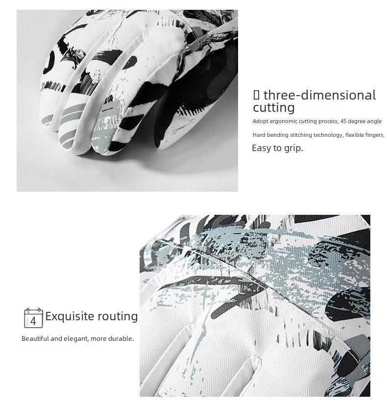 Unisex Winter Ski Gloves: Warm, Waterproof, Touchscreen-Compatible for Outdoor Activities