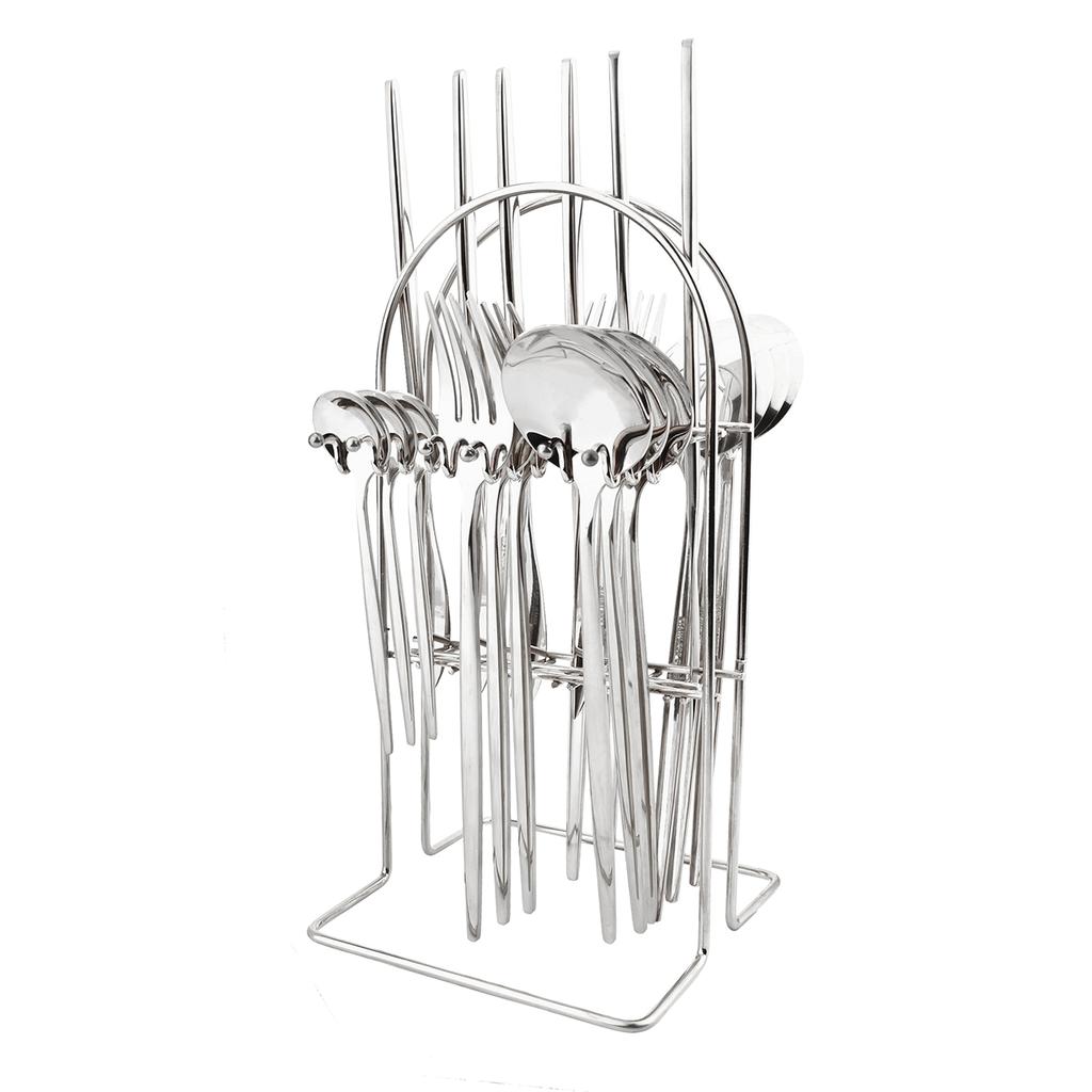 24 шт., набор столовой посуды из черного золота, набор столовых приборов из нержавеющей стали, кухонная вилка, нож, ложка, набор столовых приборов, набор столовых приборов, столовые приборы, подставка для столовых приборов