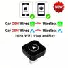 2 в 1 AI Box Mini адаптер проводной для беспроводной Carplay и Android Auto совместимый с 99% автомобилей Plug and Play WiFi Smart Dongle