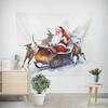 Новый год Рождество Мультяшный Санта Клаус Сани Узор Гобелен Гостиная Диван Домашний Декор Рождественский Подарок