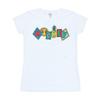 Disney Womens/Ladies Mickey Mouse Fruit Blocks Cotton T-Shirt