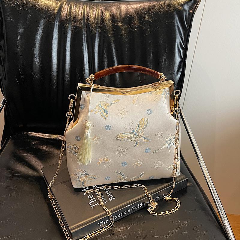 Элегантный клатч с китайской росписью и жемчужной отделкой - 2025 Новый клатч с китайским искусством (Идеальный культурный подарок)