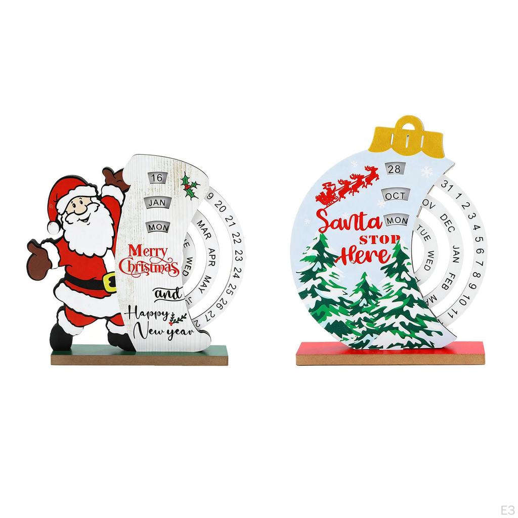 Christmas Calendar Advent Unique Date Month Weekday Decoration Xmas Decor for