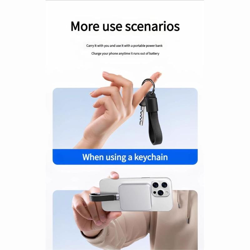 Портативный USB-C брелок-зарядный кабель 10 Гбит/с передача данных Дисплей 8K/4K Универсальная совместимость для ноутбуков телефонов