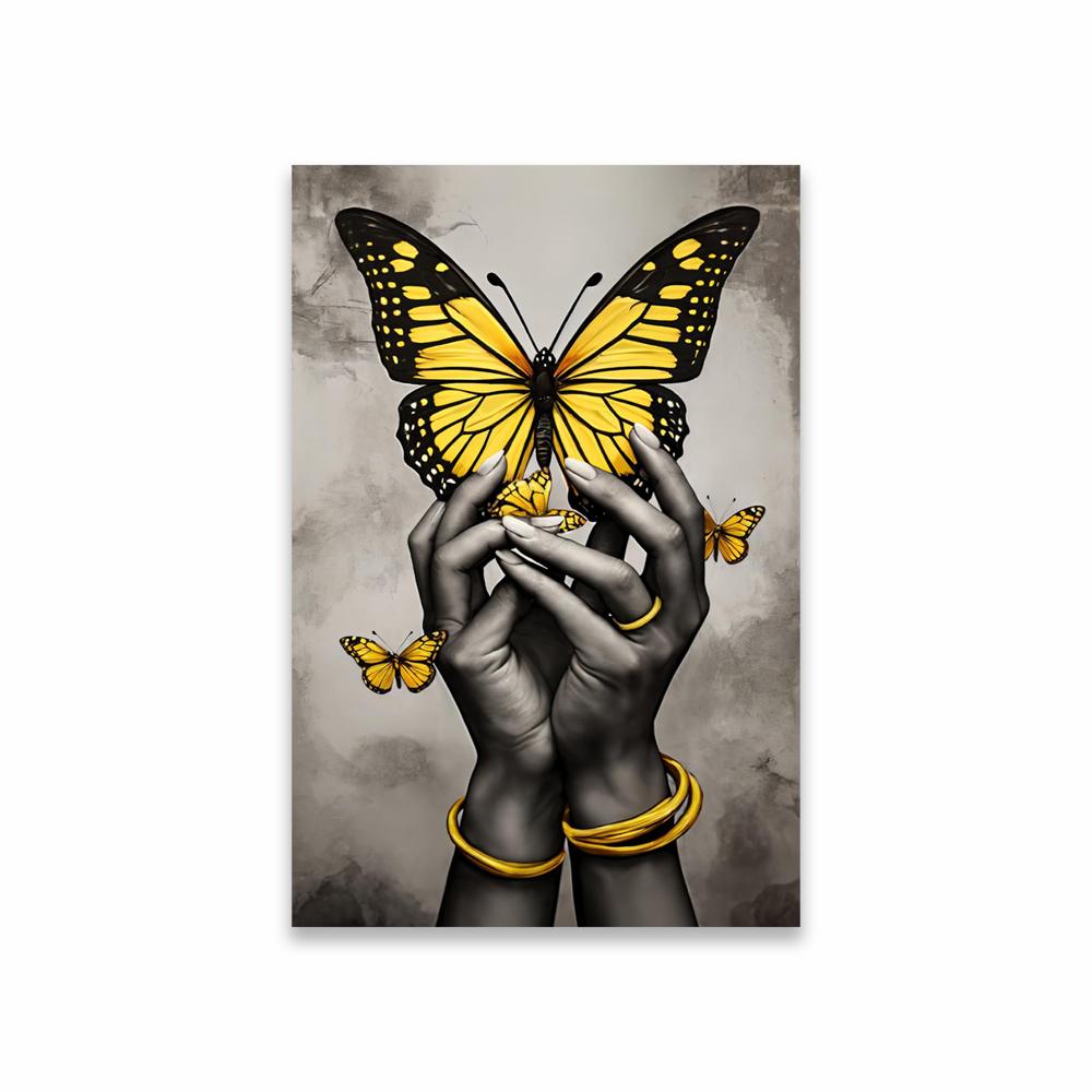 African American Wall Art Poster Abstract Women Canvas Prints Black and Gold Girl Prints Modern Home Decor for Living Room Decor