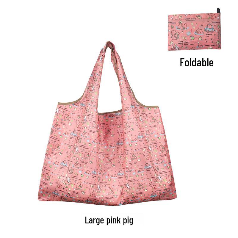 Large Capacity Foldable 210D Oxford Cloth Shopping Bag for Supermarket, Camping, and Travel