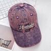 Wide Brim Denim Baseball Cap Korean Style Casual Duckbill Hat Letter Embroidery Peaked Cap  Women