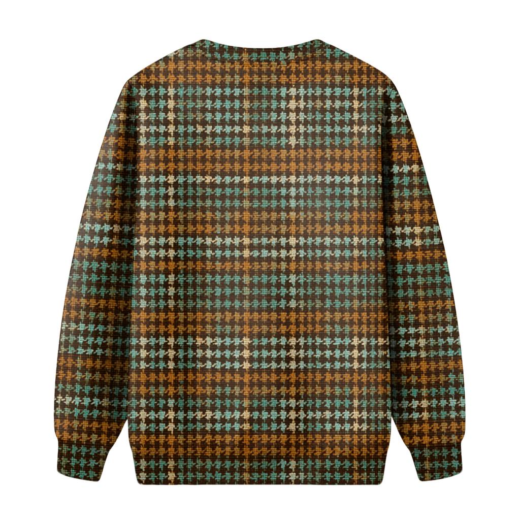 Мужская толстая теплая толстовка с флисовой подкладкой и круглым вырезом