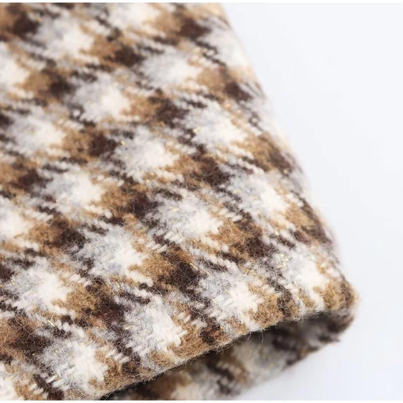 Модные клетчатые пальто женские свободные лацканы с пуговицами и длинным рукавом женское пальто элегантная осенне-зимняя модная женская верхняя одежда