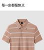 Men's Cool Short sleeved Polo Shirt Langdeng Summer New Collection Skin friendly Stripe Skin friendly Cool Collar T-shirt