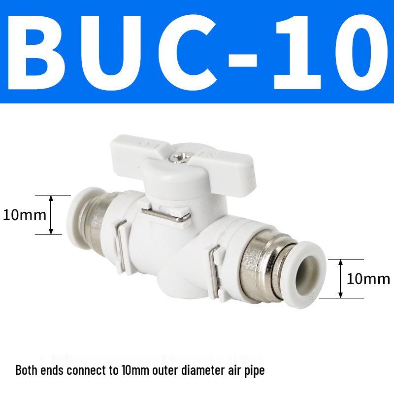 8mm Pneumatic Hand Valve with Switch and Quick Connect Fittings (6mm, 10mm, 12mm)