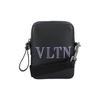 VLTN Принт с буквами Молния Телячья кожа Сумка для телефона Мужская Сумка через плечо Черный XY2B0-943GCI-N78