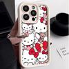 Explosive TEMU/Xiyin/TikTok Sanlio TK cat Hello Kitty for Apple 16 mobile phone case ladder