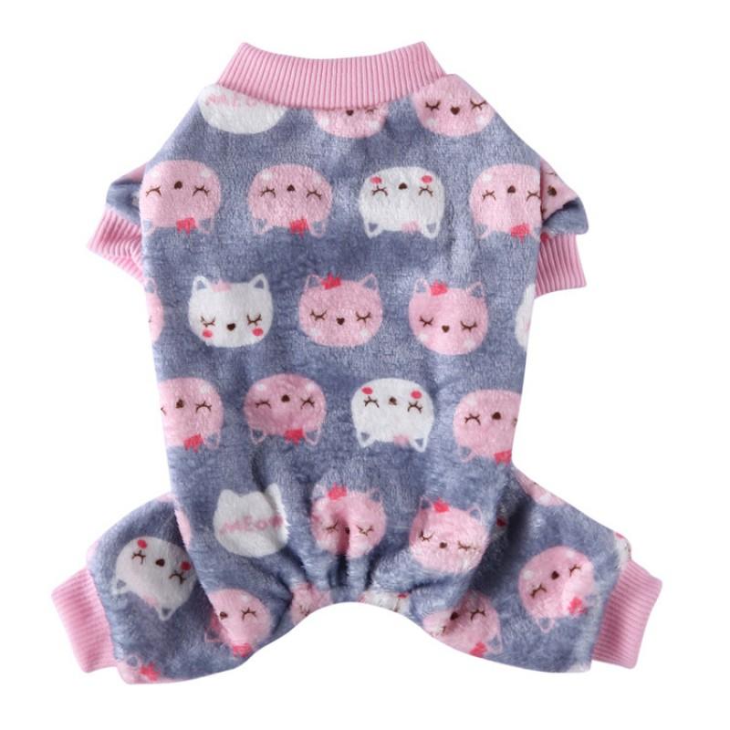 Dog Four-legged Clothes Soft Warm Pet Pajamas Winter Homewear Small Medium Dogs