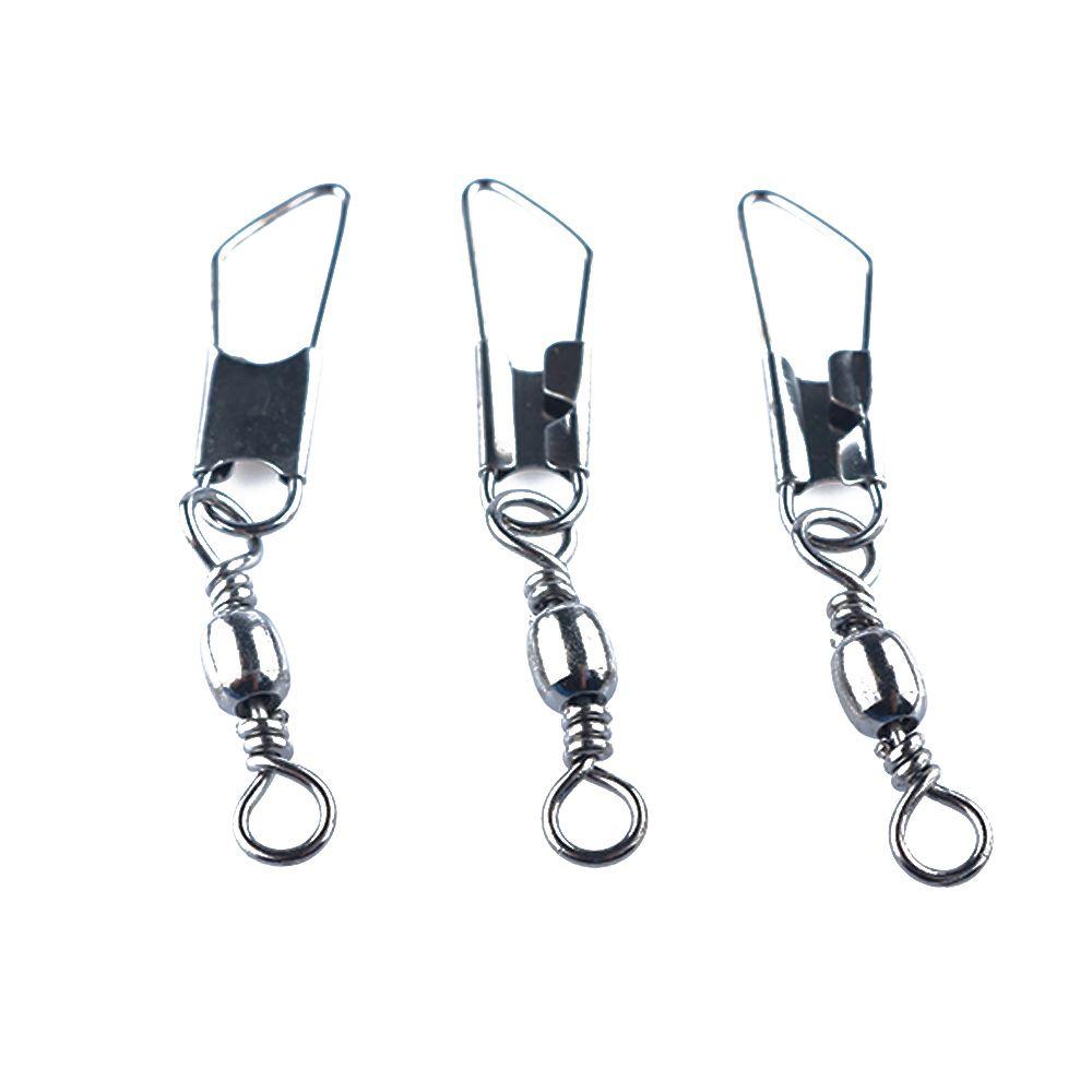 With Interlock Snap Fishing Tools Metal Connector Fishing Swivels Fishing Connector Solid Ring