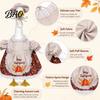 Seasonal Goose Dress for Outdoor Display Thanksgiving Porch Outfits 23" Statue, Fall Maple Leaf Themed Costume with Hat Pumpkin Clothes, Autumn