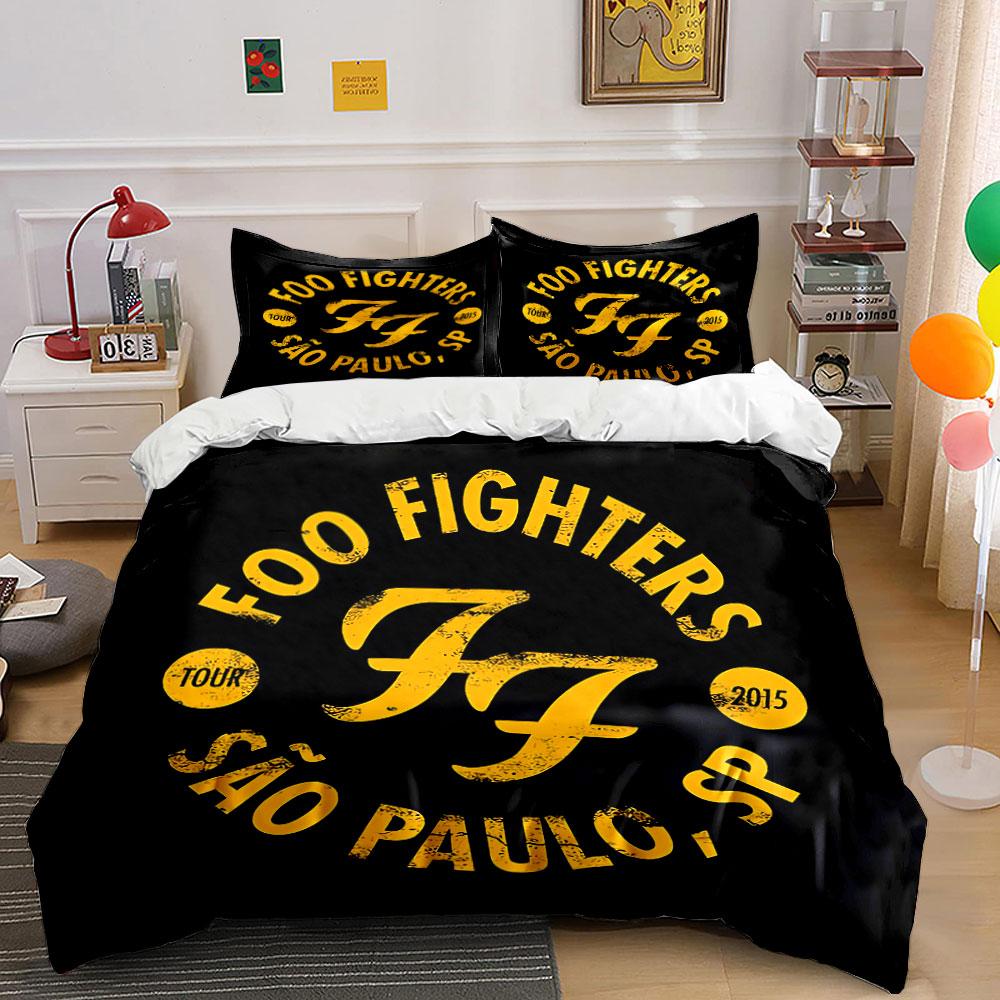 Foo Fighters São Paulo Tour Bedding Duvet Cover Set Duvet Cover Pillowcases (1*Duvet Cover 2*Pillowcases, without duvet insert)