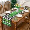 Улица. День святого Патрика Настольный флаг Клетчатая полосатая напечатанная скатерть Cross Border Льняная скатерть для украшения стола