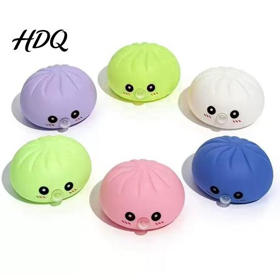 Decompression Sensory Toy Cartoon Expression Bubble Dumpling Stress Relief Steamed Bun Portable Reliever Squeeze Fidget Hand Relaxation Tool