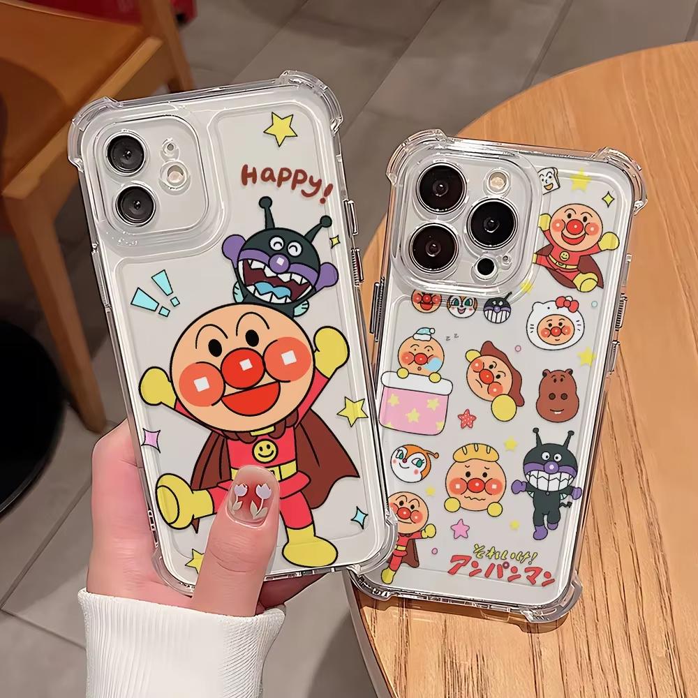 Anime Anpanmans Phone Case for Samsung S25 S24 S23 S22 S21 S20 Note20 FE Ultra Plus 5G Transparent Funda Coque