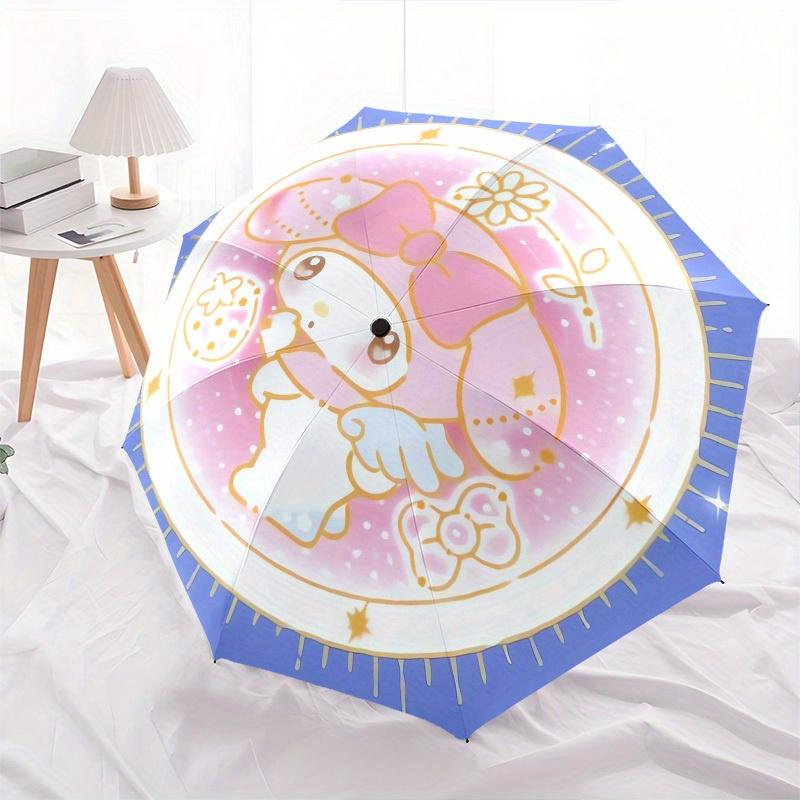 1pc My Melody Cute Illustration Umbrella with Plastic Handle,Suitable for All Seasons Home Travel Outdoor UmbrellaSanlio006