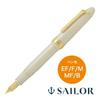 Sailor 1911 Gold Profit Large 21K Fountain Pen White Medium Nib 11-2021-410 with Converter