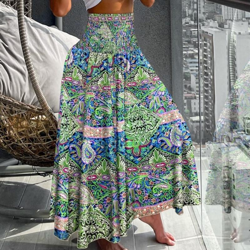 Summer Fashion High Waist Slim Printed Women's Half-body Skirt