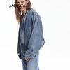 MO&Co. Women's V-Neck Short Denim Jacket